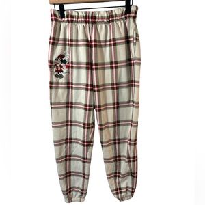 Disney Parks Walt’s Holiday Lodge Minnie Mouse Joggers women’s size small.